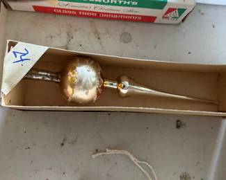 #43 Shiny Brite 10" Tree Topper - Silver and Gold $24.00