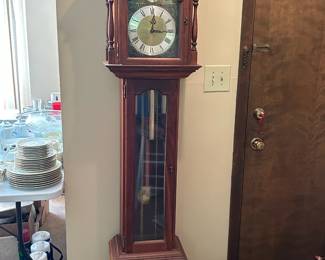 #72 Tempus Fugit Grandmother Clock w/pendulum - You Move - 15x12x74 $175.00