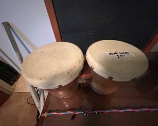 #111 Set of Bongo Drums - 6" Round x 12" Wide $20.00