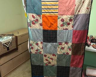 #87 Crazy Half-Square Triangled - 68x36 $75.00