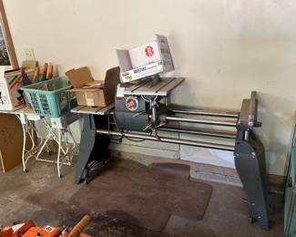 #161 Shop Smith w/Tools On Wheels (easy loading) - with 5 Lathe Tools $500.00