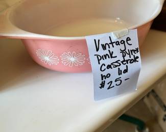 #130 Vintage Pink Pyrex Casserole - no lid $25.00