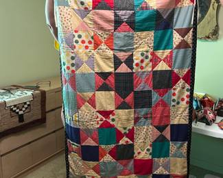 #87 Crazy Half-Square Triangled - 68x36 $75.00