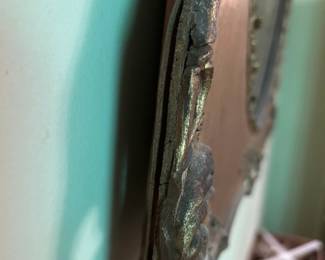 #77 Antique Victorian Picture of a lady in a Laminated Wood Frame w/glass - 27x30 (frame as is) $50.00