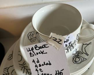 #122 Up-Beat Block Stoneware Mixed Set $40.00