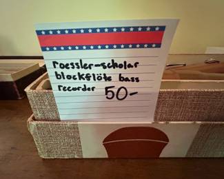 #101 Roessler - Scholar BlockFlote Bass Recorder $50.00