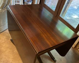 #6 Duncan Phyffe Table w/leaf and dropsides w/brass Claw Feet - 24-80x38x29.5 (one small Scratch) $125.00