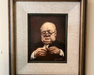 #69 1970 Churchill Painting by John W. Orth - 16x18 $400.00