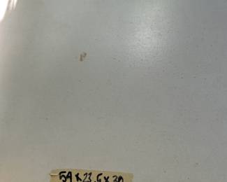 #10 White Painted Laminate Top Table w/Metal Legs - 54x23.5x30 $45.00