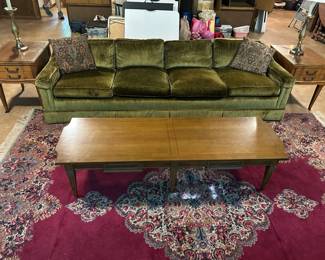 #1 Green 100x33x23 foot sofa by Zepel - Repels Soil $100.00