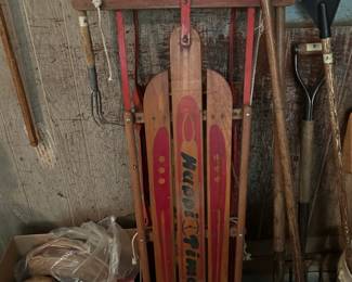 #26 Antique Happi Time Sled w/metal runners & Wood $30.00