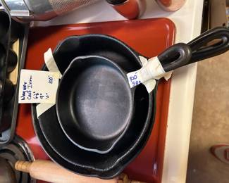 #125 Wagner Set of 3 Skillets - 6", 9" and 10" Skillets $100.00