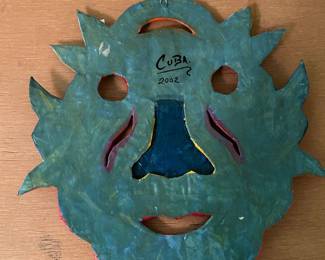 #82 Cuba Handmade Folk Art - Paper Mache Mask $20.00