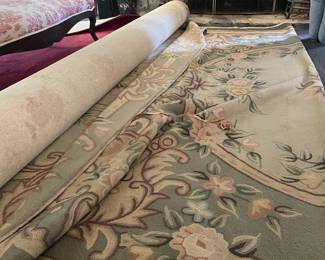 16' x 12' hand knotted rug in good condition from being protected over the decades. Listed $4500