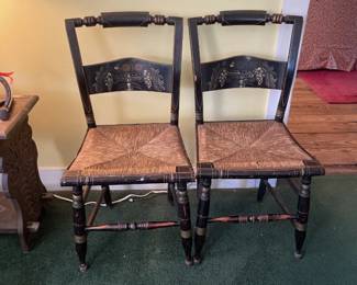 set of two hitchcock chairs