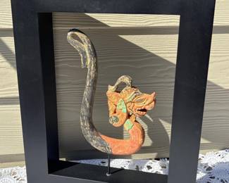13 AntiqueBalineseNagaDragonMosquitoNetHookinFloatingShadowBox