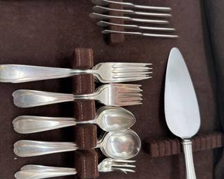 7 SherrybySontagSterlingSilverFlatwareCollection1664GramsTo