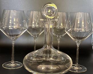 54 BaccaratCrystalDecanter4HarmonieBordeauxWineGlasses