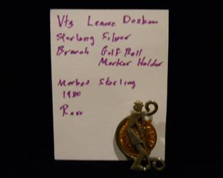 Rare Golf ball Marker holder brooch