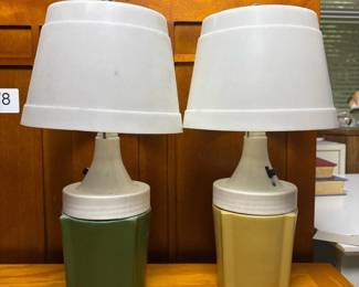 093 twovintagebatterypoweredplastictabl