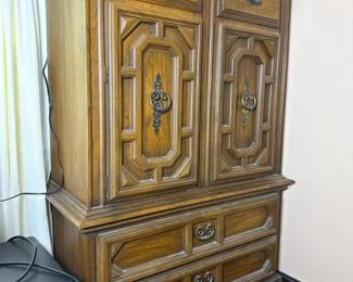 405 vintageornatewoodarmoirewardrobecab