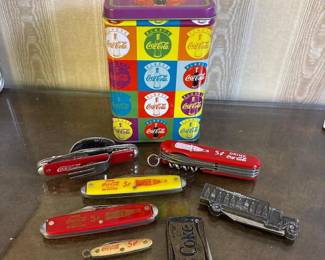 195 vintagecocacolapocketknifelotwith