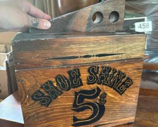 377 woodenshoeshineboxwithaccessories