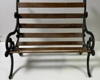 259 miniaturecastironwoodparkbench