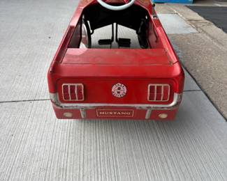. . . and rear view of Mustang pedal car