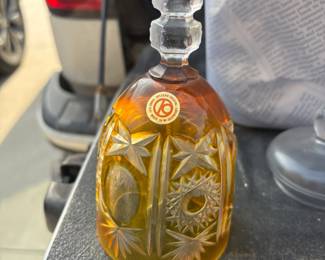 . . . amber cut-glass crystal bell