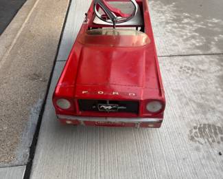 . . . front view of the Mustang pedal car