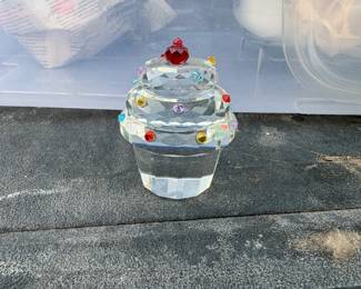 . . . glass cupcake