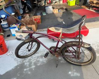 . . . Wards banana seat bike (as found) -- cool find!