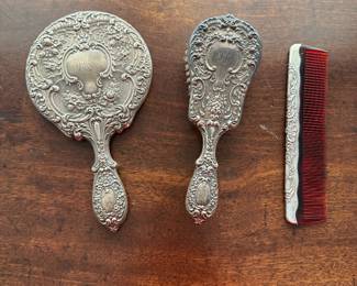 Sterling dresser set