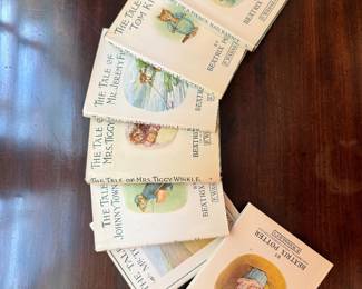 A portion of a Beatrix potter book collection 