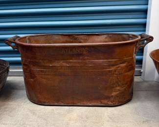 Atlantic copper wash boiler ca late 1800s to 1930.