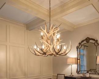 Faux antler chandelier--36" by 36"