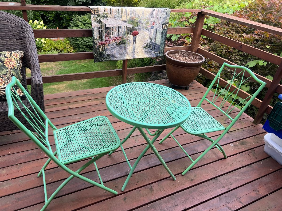Iron bistro set