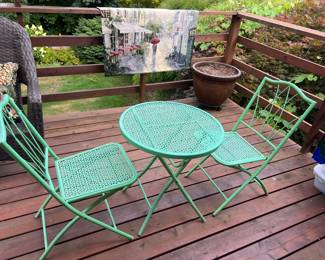 Iron bistro set