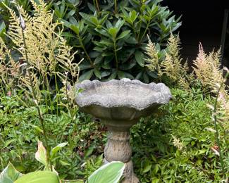 Cement bird bath vintage