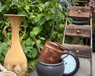 Metal yard art, statues 