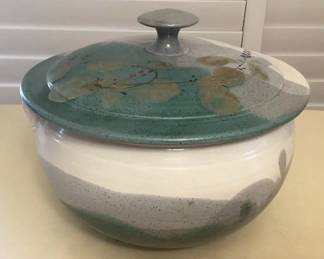 MCJ119 Large Jeff Chang Art Pottery Ceramic Lidded Soup Tureen