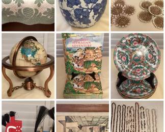 MAUKA CHRISTMAS IN JULY SALE CTBids Online Auction • Bidding Ends 07/29/26 • Pickup 07/31/26 It's Christmas in July! This auction features vintage quilts, vintage famille rose medallion porcelain dishware, books, beautiful sea shells, Japanese kokeshi dolls, collectibles, household goods, toys, vintage glass, Hawaiian children's books, comics, vintage glass, local collectible cookbooks, vintage aloha shirts, art, educational activity boxes and so much more! Happy bidding!