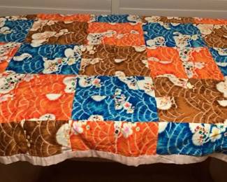 MCJ013 Japanese Print Patchwork Quilt Blanket