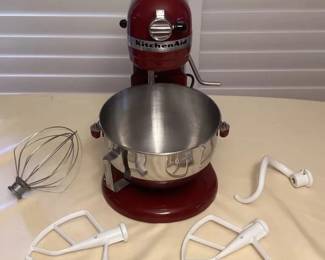 MCJ125 Red KitchenAid Professional 5 Plus Mixer With Accessories