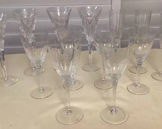 MCJ059 Thirteen Waterford Crystal Stemmed Glasses
