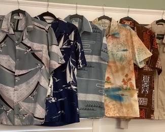 MCJ073 Vintage Men’s Aloha Shirts & Members Only Jacket