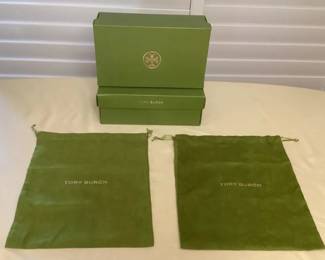 MCJ068 Two Tory Burch Shoe Boxes & Shoe Storage Bags
