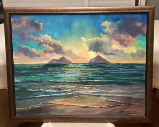 MCJ137 Framed Scenic “Tranquil” Giclee By Connie Hennings-Chilton