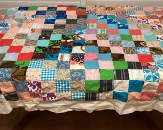 MCJ002 Vintage Hawaiian Patchwork Quilt Blanket